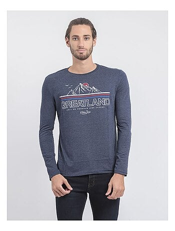 T-shirt maniche lunghe girocollo puro cotone riciclato JORIMUX