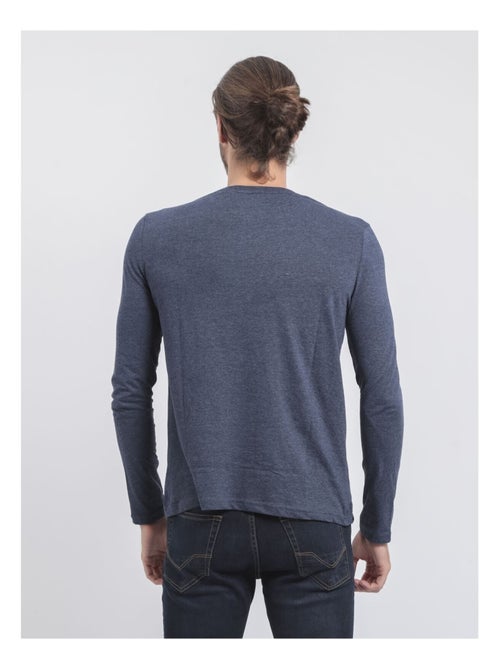 T-shirt maniche lunghe girocollo puro cotone riciclato JORIMUX - Kiabi