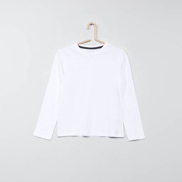 maglietta bianca maniche lunghe bambino