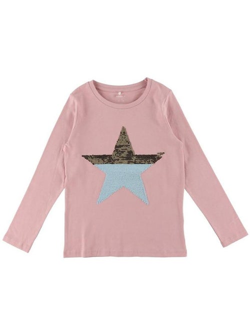 T-shirt Maniche Lunghe per Bambina Name It - Kiabi