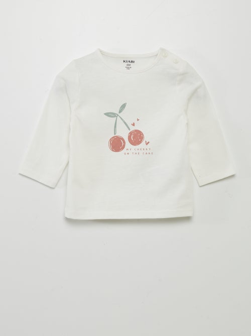 T-shirt maniche lunghe stampata - Kiabi