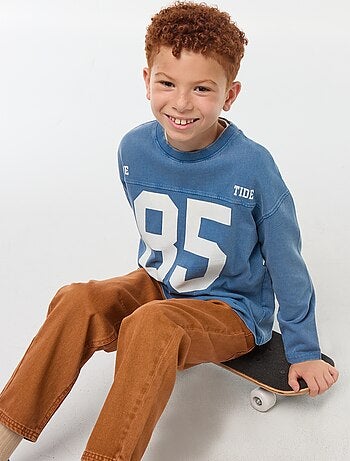 T-shirt maniche lunghe stile sportivo americano