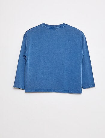 T-shirt maniche lunghe stile sportivo americano