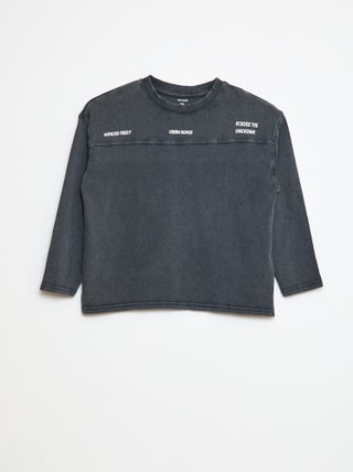 T-shirt maniche lunghe stile sportivo americano