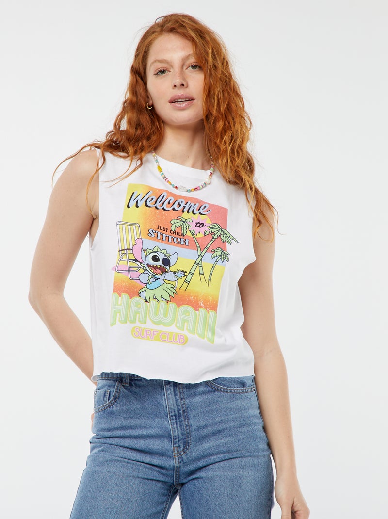 T-shirt maniche lunghe 'Stitch' 'Disney' BIANCO - Kiabi