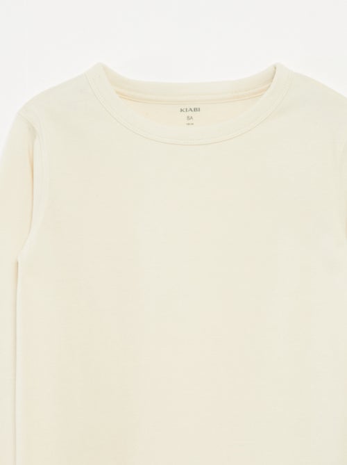 T-shirt maniche lunghe tinta unita - Kiabi