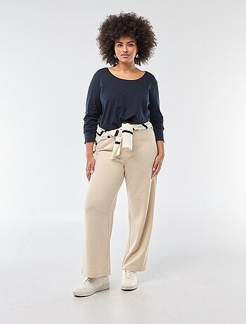 T-shirt maniche lunghe tinta unita in jersey