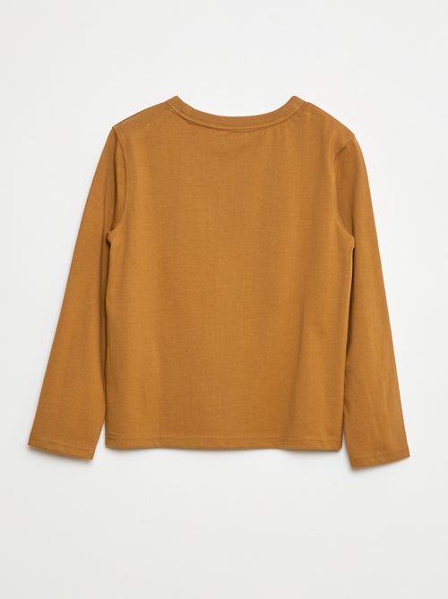 T-shirt maniche lunghe tinta unita - Kiabi