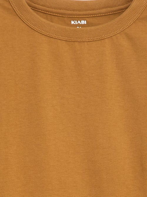 T-shirt maniche lunghe tinta unita - Kiabi