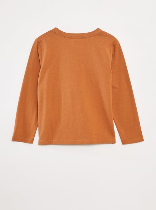 T-shirt maniche lunghe tinta unita - Kiabi