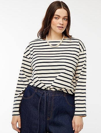 T-shirt marinière oversize