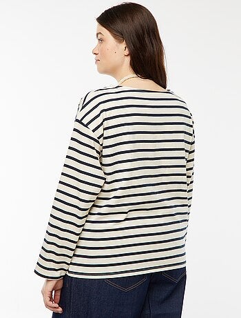 T-shirt marinière oversize