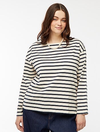 T-shirt marinière oversize