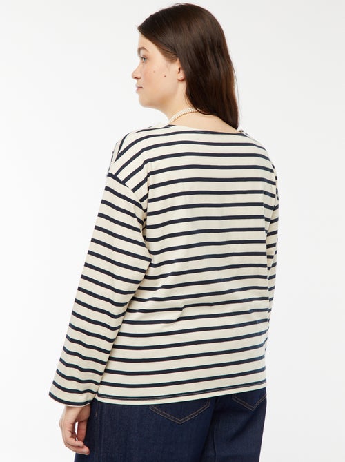 T-shirt marinière oversize - Kiabi