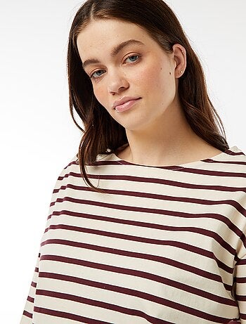 T-shirt marinière oversize