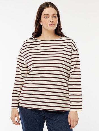 T-shirt marinière oversize