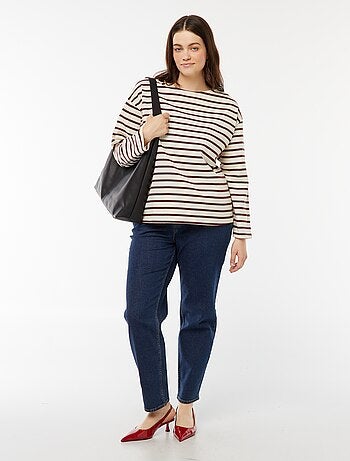 T-shirt marinière oversize