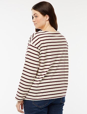 T-shirt marinière oversize