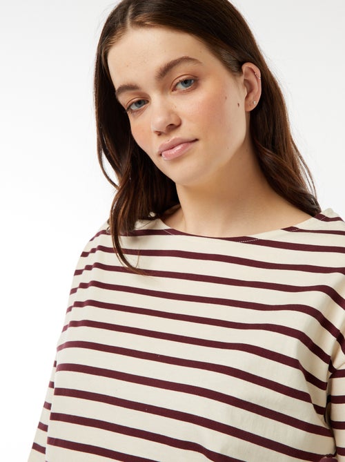 T-shirt marinière oversize - Kiabi