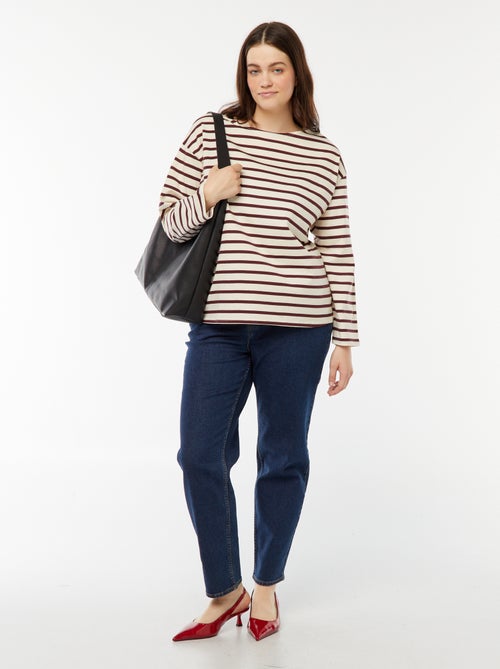 T-shirt marinière oversize - Kiabi