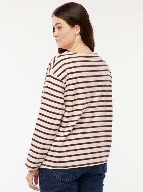 T-shirt marinière oversize - Kiabi