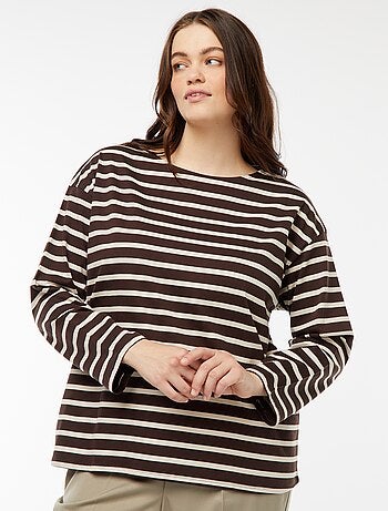 T-shirt marinière oversize