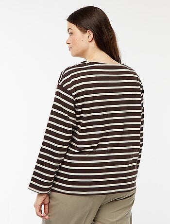 T-shirt marinière oversize