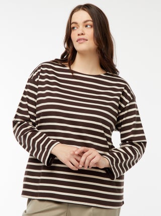 T-shirt marinière oversize