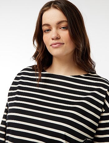 T-shirt marinière oversize