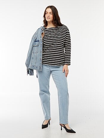 T-shirt marinière oversize
