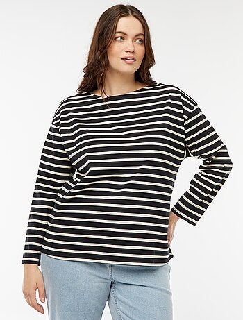 T-shirt marinière oversize
