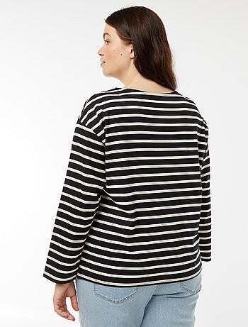 T-shirt marinière oversize