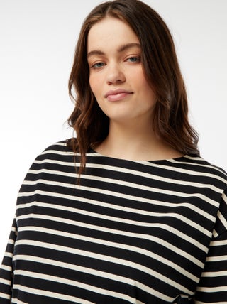 T-shirt marinière oversize