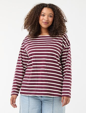 T-shirt marinière oversize