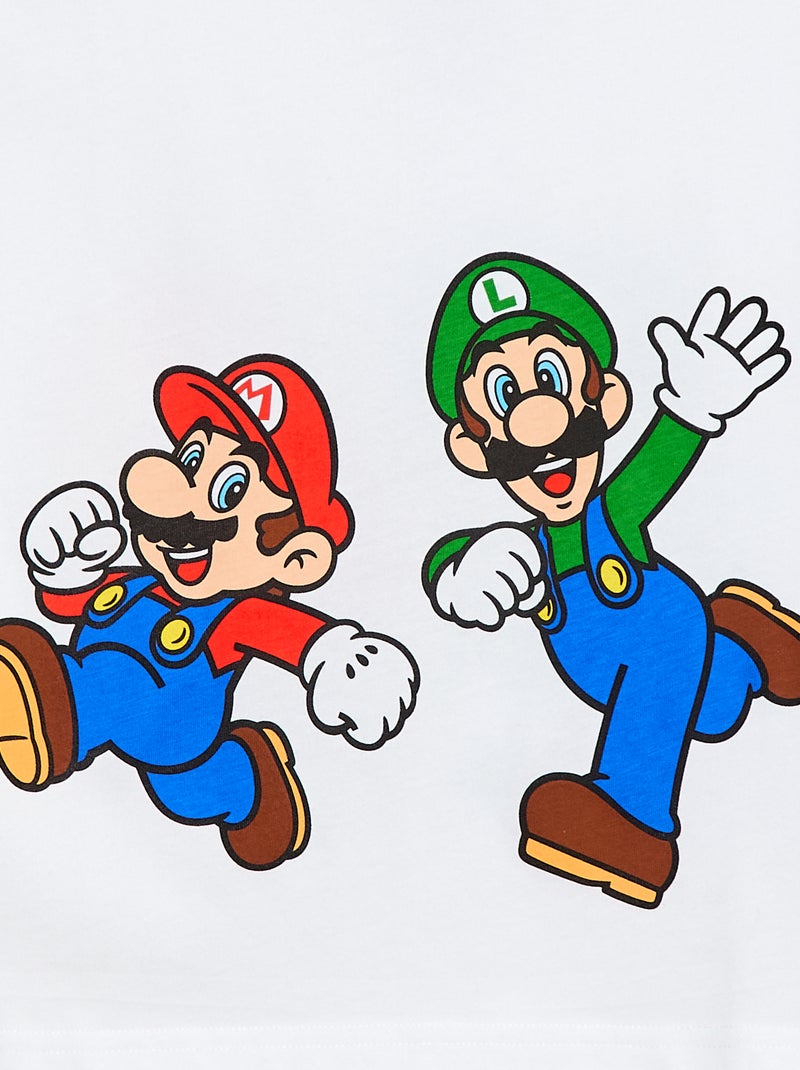 T-shirt 'Mario' in cotone Bianco - Kiabi