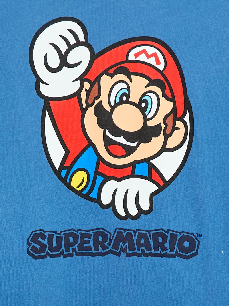 T-shirt 'Mario' in cotone Blu - Kiabi