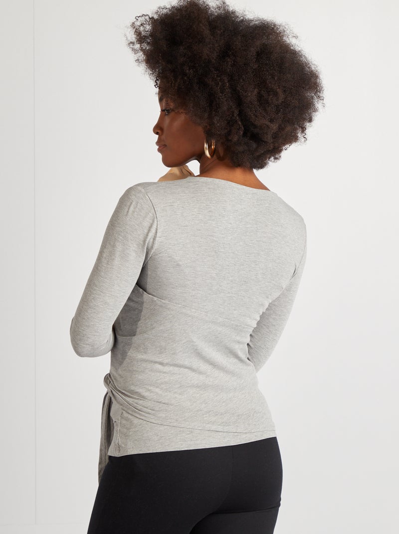 T-shirt marsupio per l'allattamento GRIGIO - Kiabi