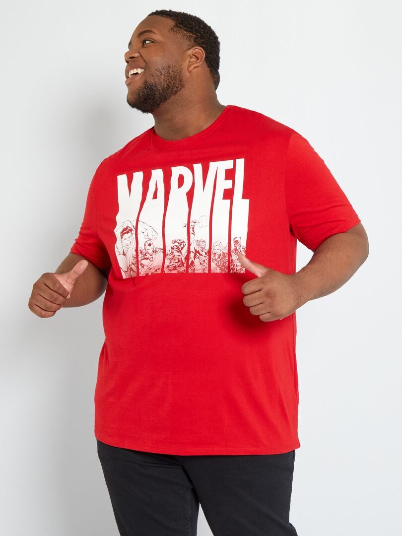 T-shirt 'Marvel' scollo tondo ROSSO - Kiabi