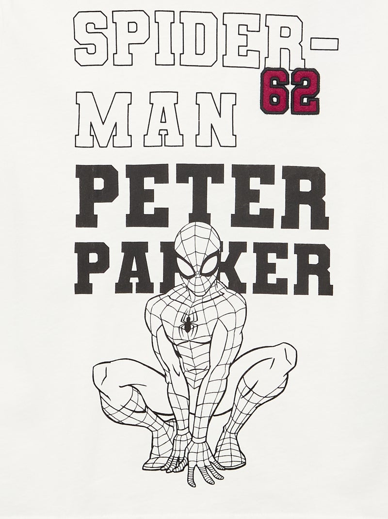T-shirt 'Marvel' 'Spider-Man' a maniche lunghe Bianco - Kiabi