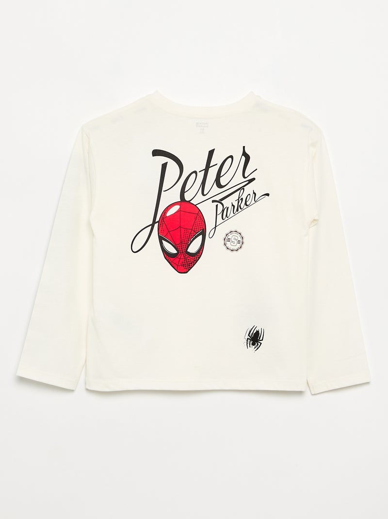 T-shirt 'Marvel' 'Spider-man' a maniche lunghe Bianco - Kiabi
