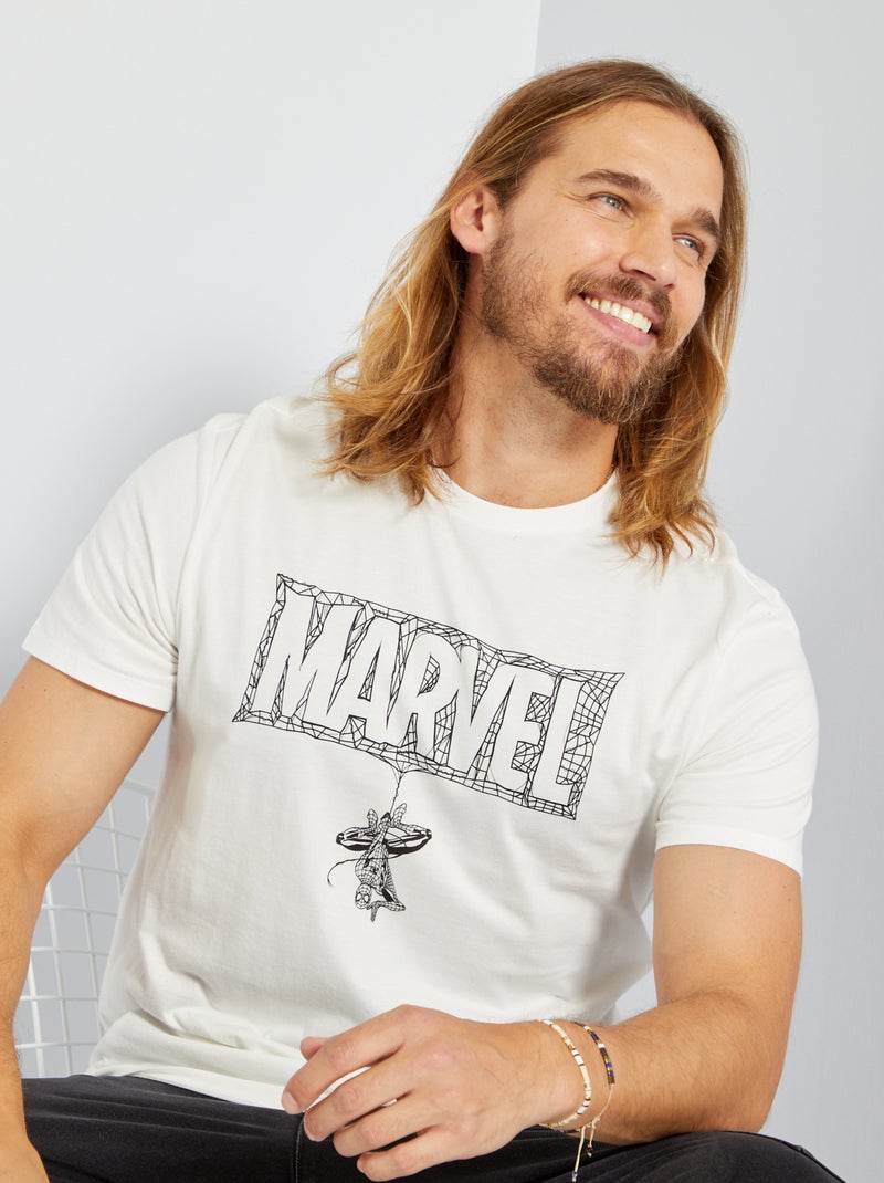 T-shirt 'Marvel' 'Spider-Man' in jersey BIANCO - Kiabi
