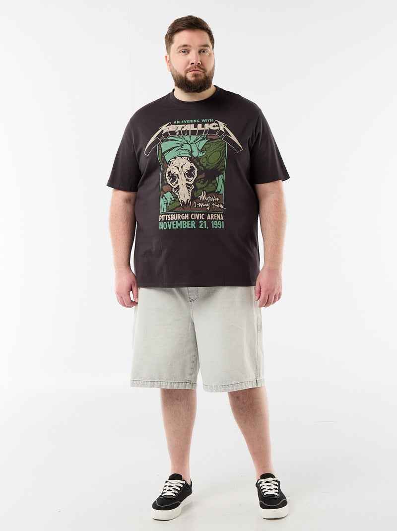 T-shirt Metallica a maniche corte Nero - Kiabi