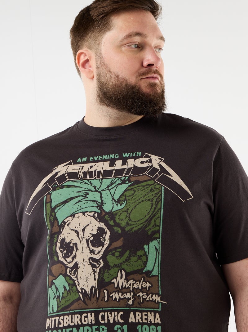 T-shirt Metallica a maniche corte Nero - Kiabi