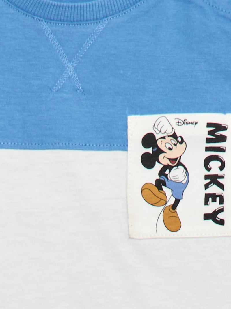 T-shirt 'Mickey' con taschino sul petto 'Disney' Blu - Kiabi