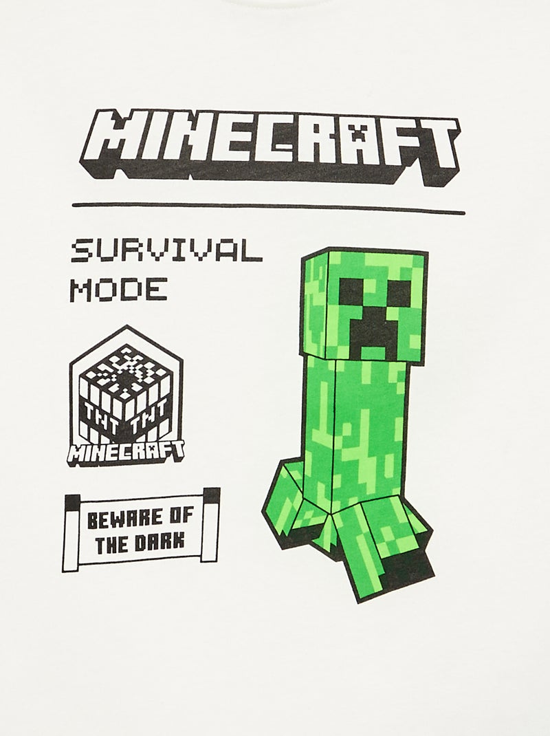 T-shirt 'Minecraft' a maniche corte Bianco - Kiabi