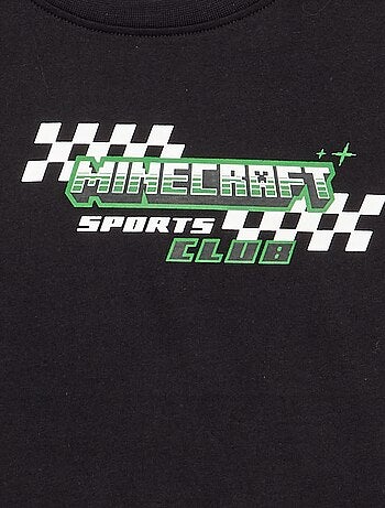T-shirt 'Minecraft' con stampe e maniche a contrasto