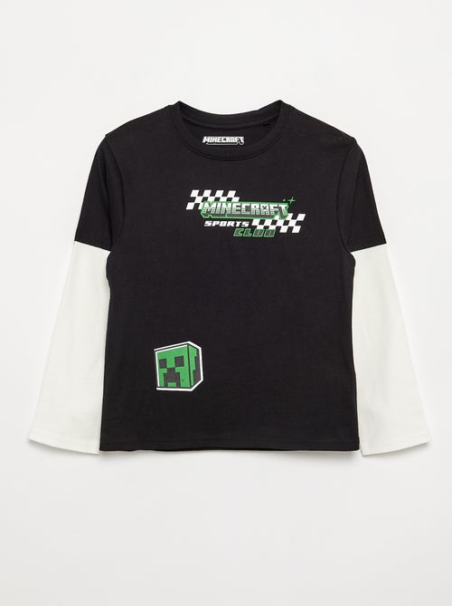 T-shirt 'Minecraft' con stampe e maniche a contrasto - Kiabi T-shirt 'Minecraft' con stampe e maniche a contrasto - Kiabi