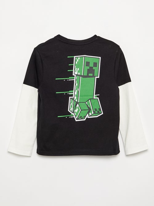 T-shirt 'Minecraft' con stampe e maniche a contrasto - Kiabi T-shirt 'Minecraft' con stampe e maniche a contrasto - Kiabi