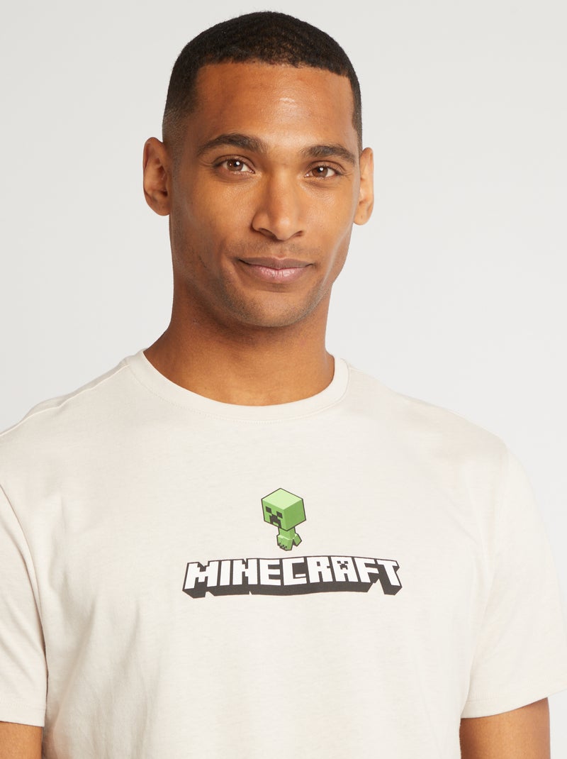 T-shirt 'Minecraft' scollo tondo GRIGIO - Kiabi