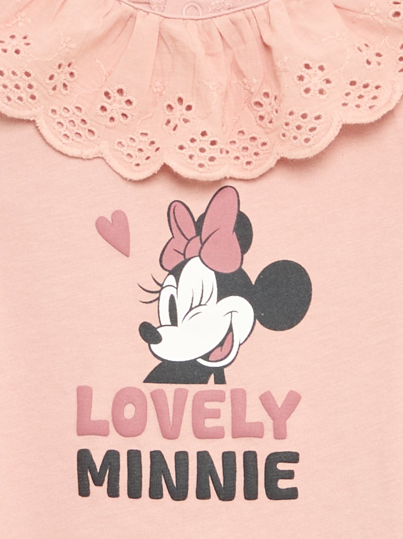 T-shirt 'Minnie' di 'Disney' a maniche corte con volant Rosa - Kiabi